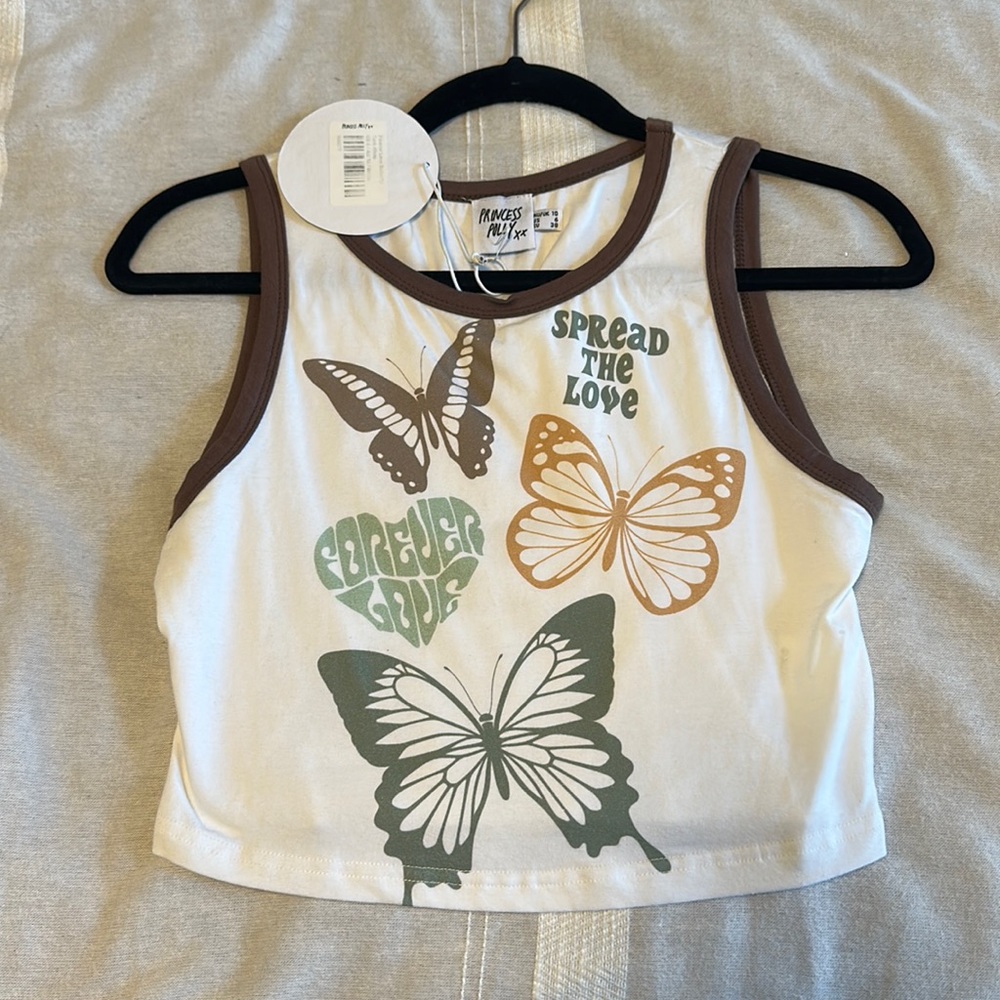Princess Polly forever love crop top size US 6 never worn new with tags
